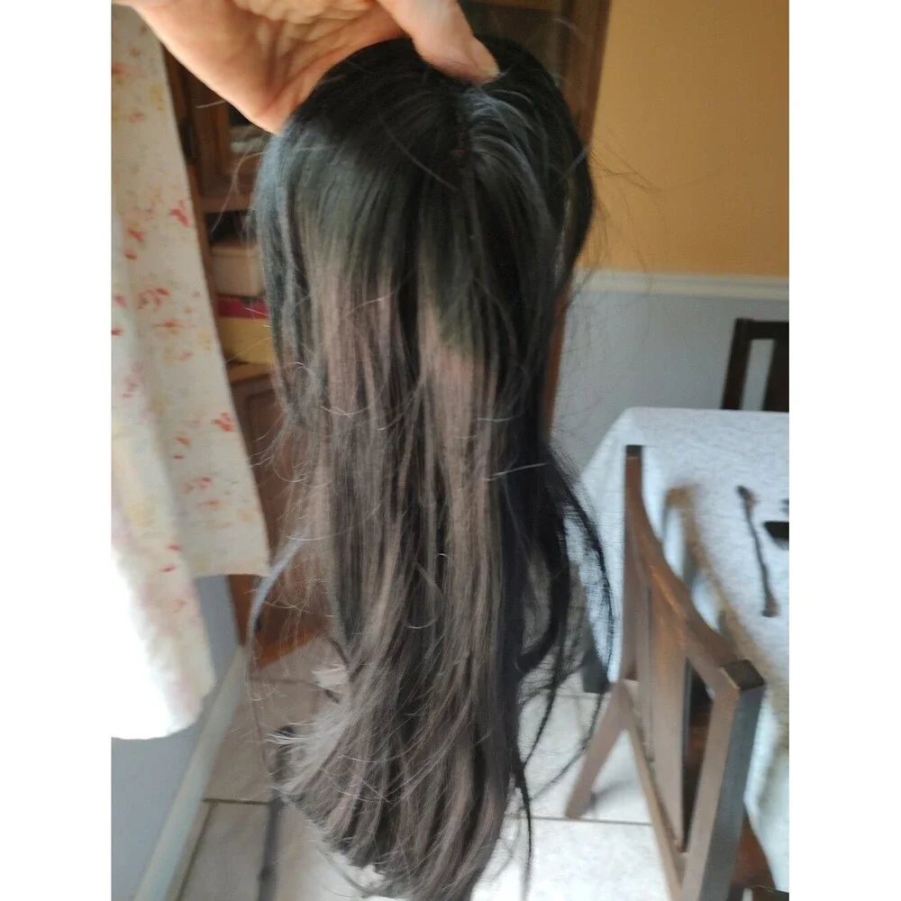 Black Long Straight Hairpiece Wig Brand New